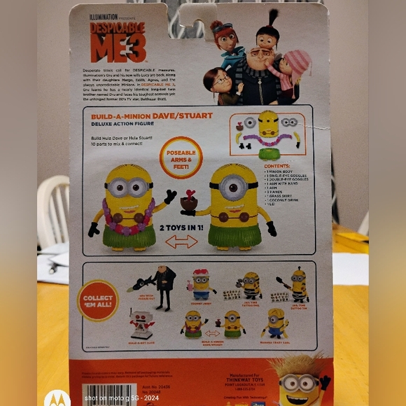 Despicable Me 3 Build a Minion Dave/Stewart Action Figure - Picture 3 of 9